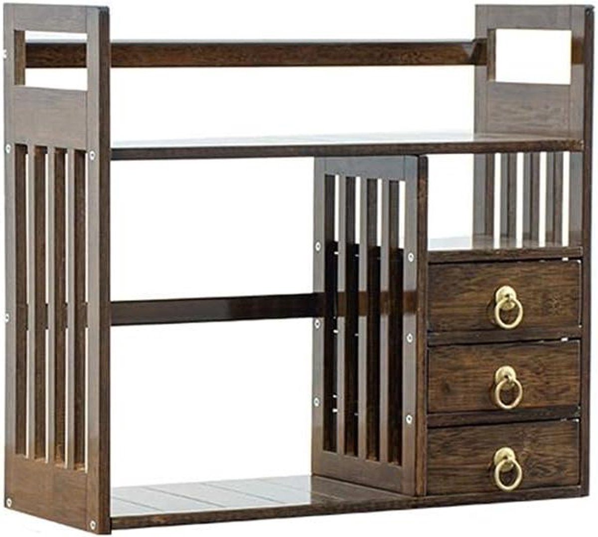 Bureau Organizer - Boekenplank Display - Bureau Opruimen - Met 3 Laden - 60 Cm - Walnoot
