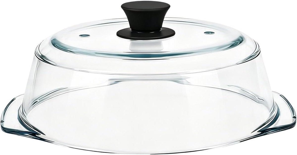 Magnetron Spatdeksel - Voedseldeksel Glas - Magnetron Gebruik - Transparant Zicht - 28x24x7cm - Transparant