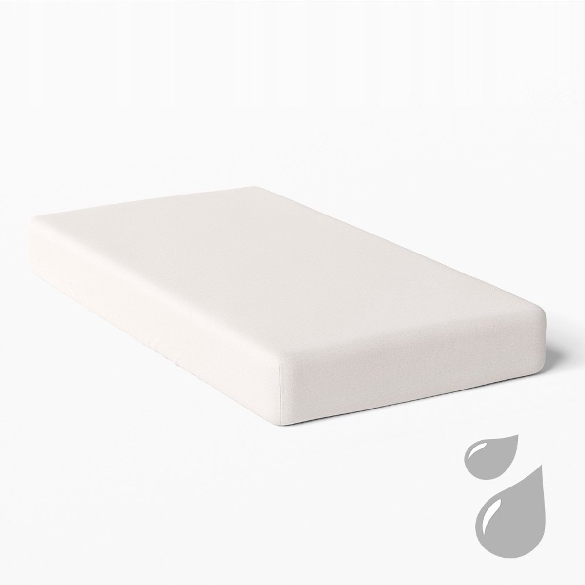 Eevi Molton Hoeslaken 120x60 cm Katoen Ecru - Waterdicht