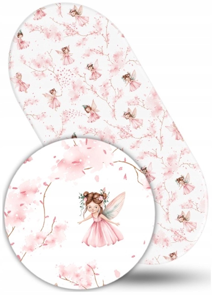 Babymam Kinderwagenbakhoeslaken 38x80cm Katoen Roze Bosfee