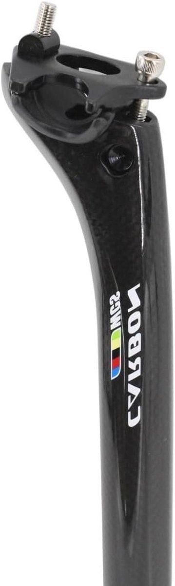 Fiets Zadelpen - Carbon Zadelpen - Comfortabel Fietsen - Verstelbare Zadelhoek - 31.6 x 400 mm - Zwart