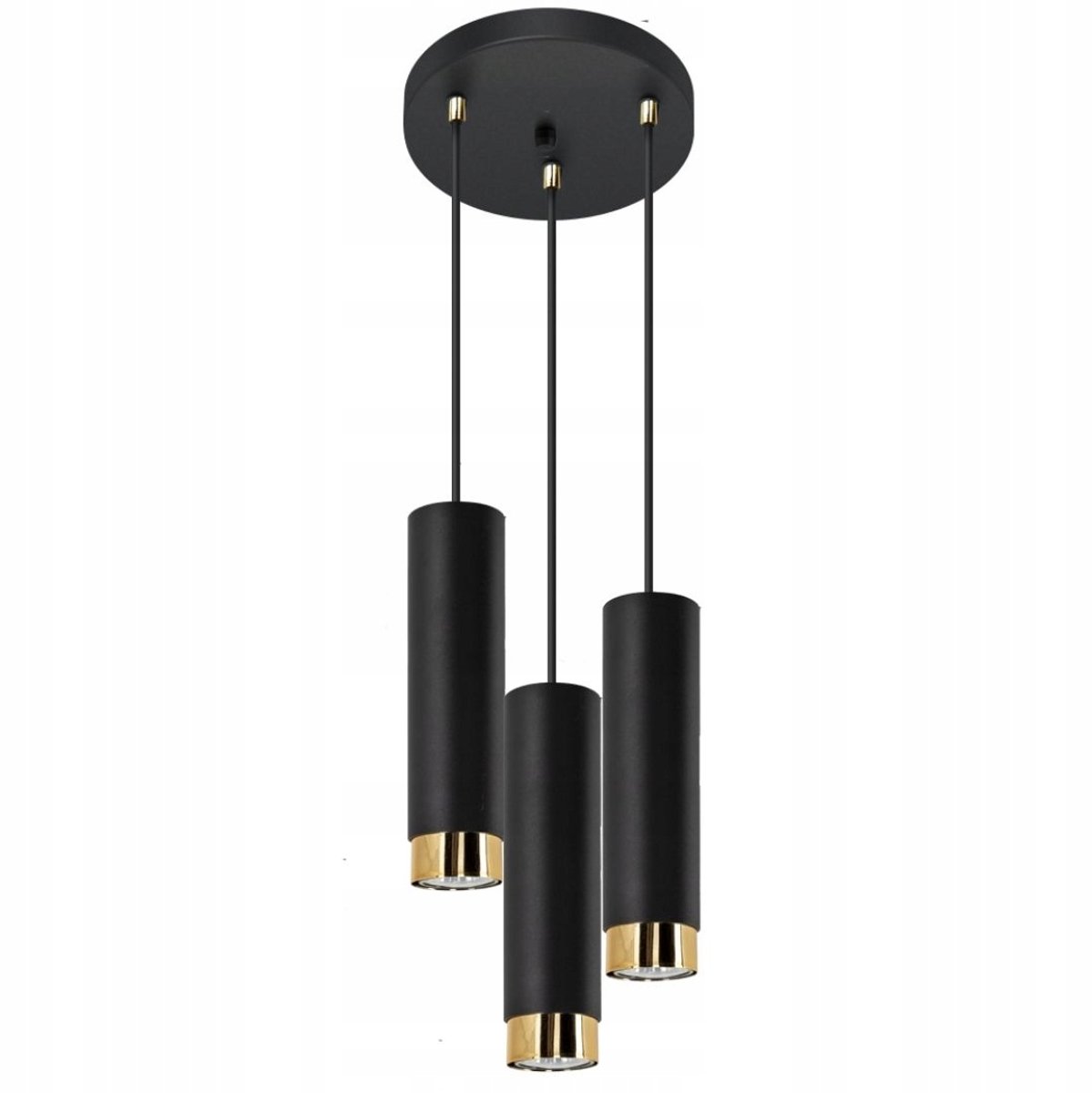 Lampex Glori Hanglamp 3x GU10 - Zwart/Goud