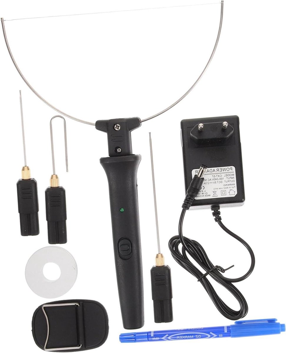 Elektrische Foam Snijder - Hete Draad Tool - Hobby Projecten Maken - Verschillende Hulpstukken - 18cm Snijbereik - Diverse Kleuren