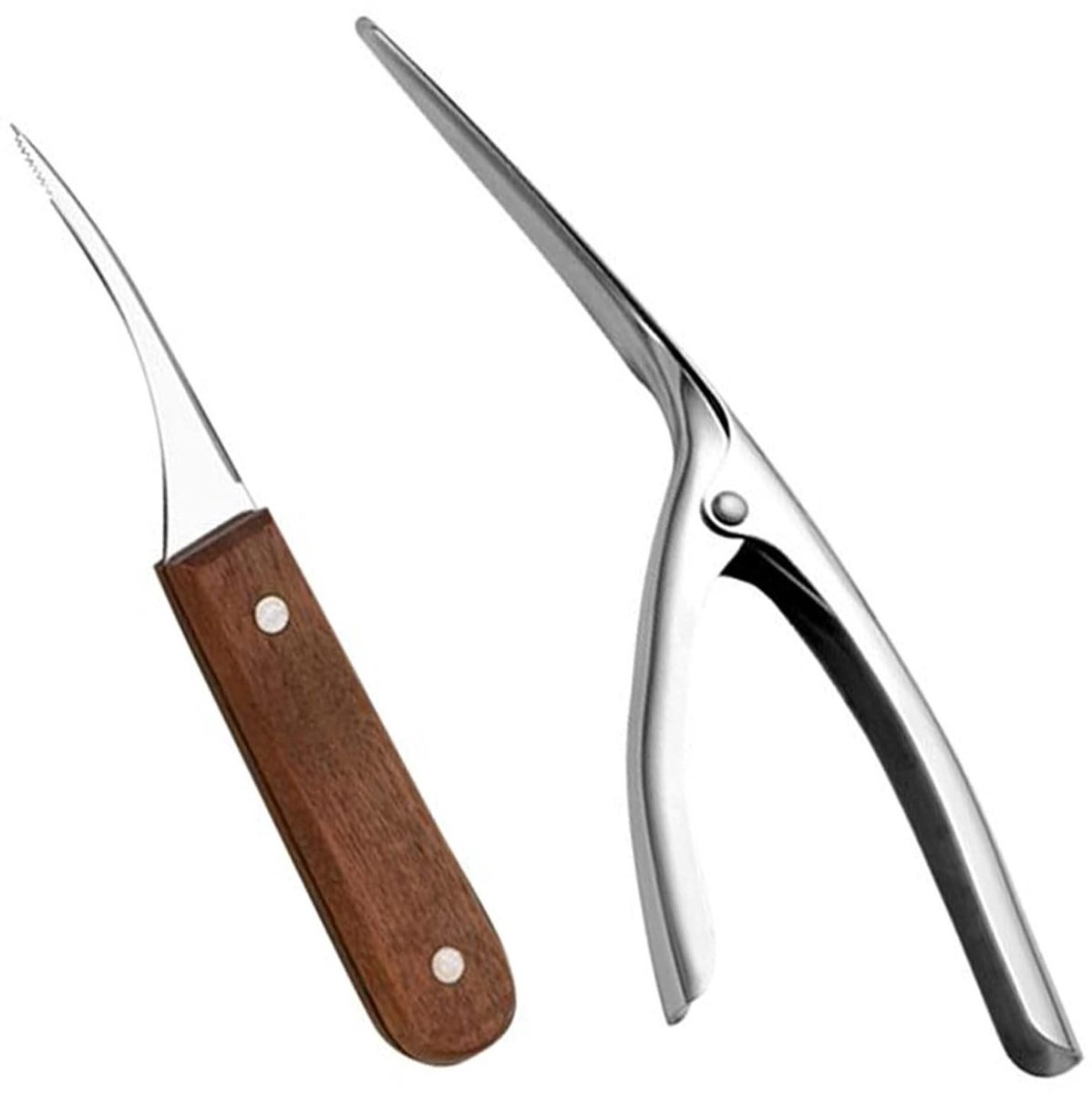 Dailygoods- Garnalen Dunschiller Tijdbesparend - Garnalen Ontveiner - Garnalen Cleaner - Roestvrij Staal - Ergonomisch Handvat - Geschikt voor Schaaldieren - Garnalenontveiner