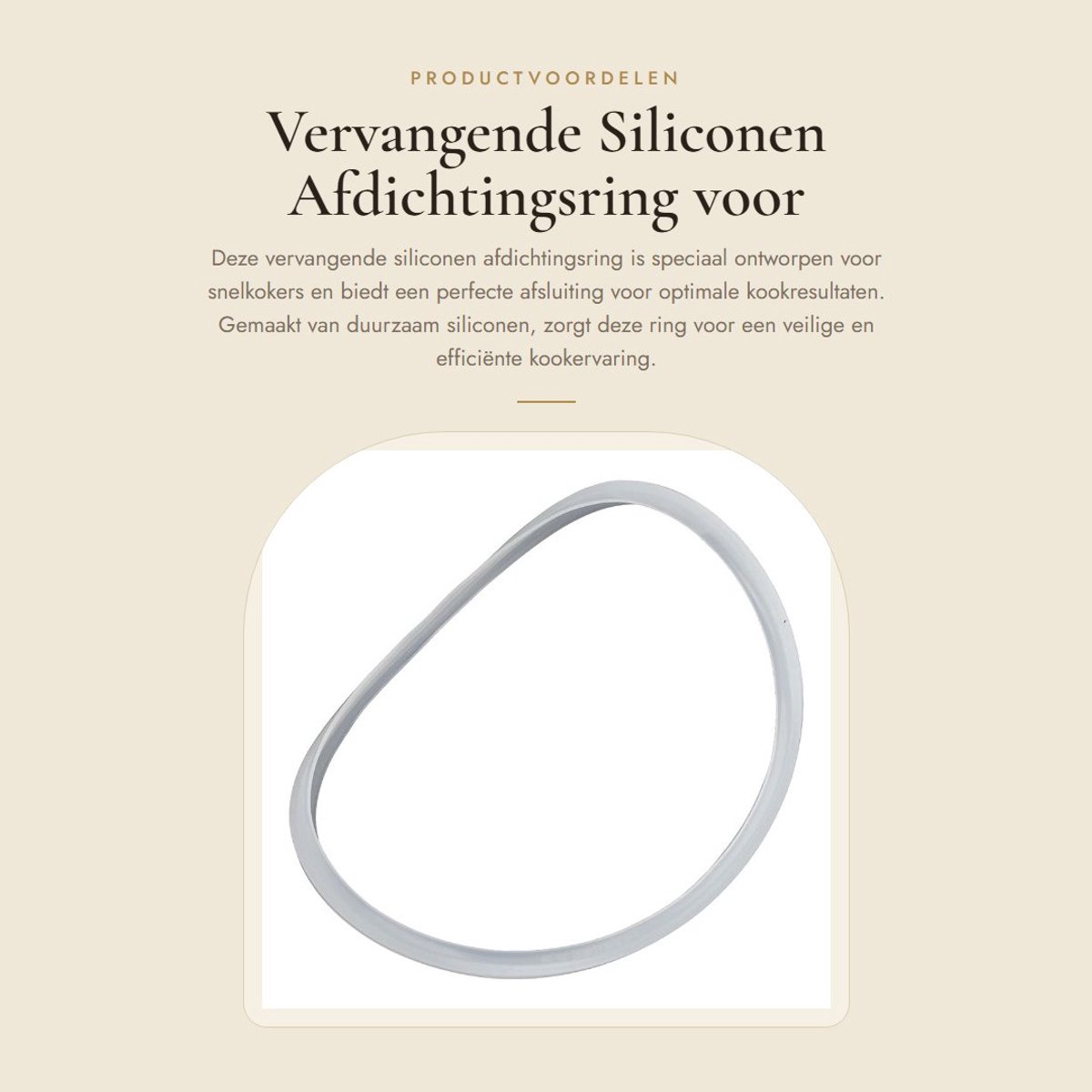 Dailygoods- Afdichtingsring Vervangend - Snelkoker - Siliconen - Accessoire - 26CM - Geschikt voor Aluminium Snelkookpan
