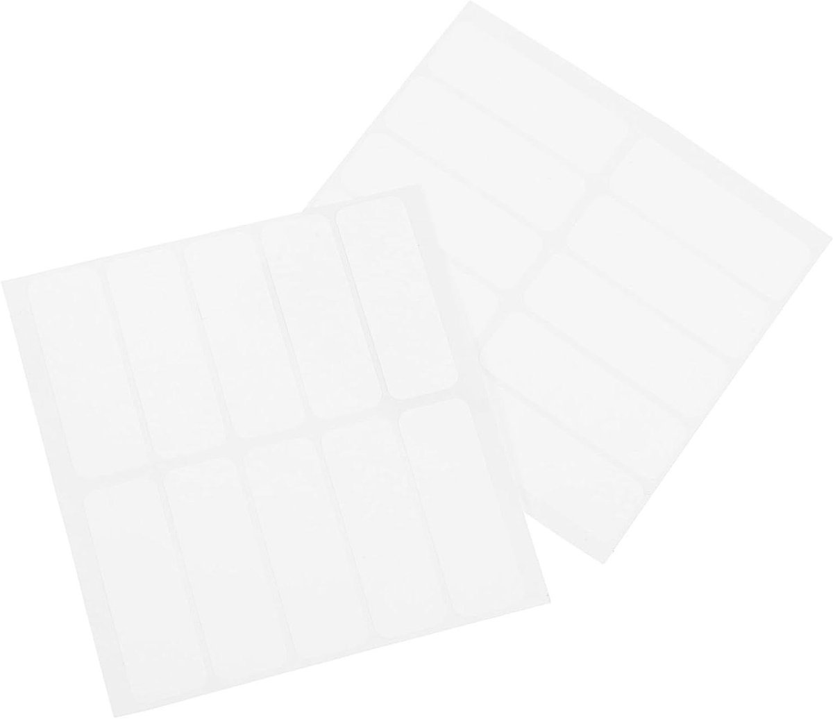 Strijkbare Labels - Naamkaartjes Textiel - Kleding Identificatie - Eenvoudig Te Schrijven - 20 Stuks - Wit