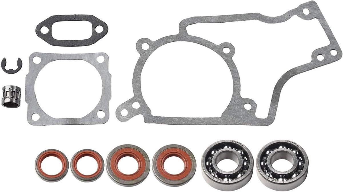 Krukaslagerset Kettingzaag - Onderhoudsset Motor - Reparatie en Onderhoud - Compleet met Pakkingen - 15 x 10 x 1 cm