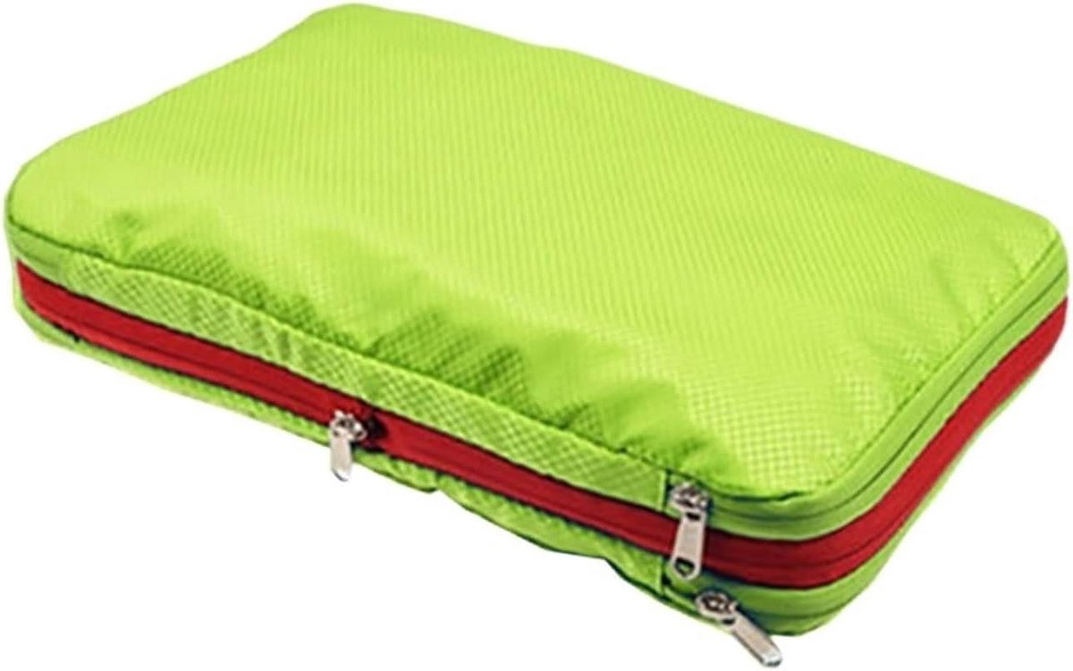 Reis Organizer Set - Kleding Tassen - Bagage Compact Houden - Dubbele Laag Compressie - 40x30cm - Groen