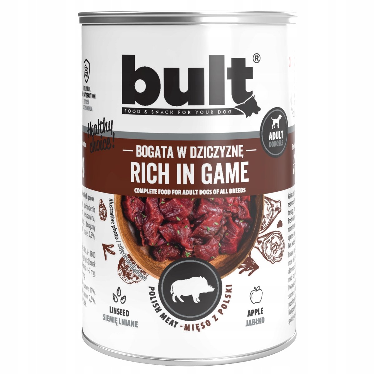 Bult Serie - Natvoer voor Honden - Verrijkt met Wild - 24x400g