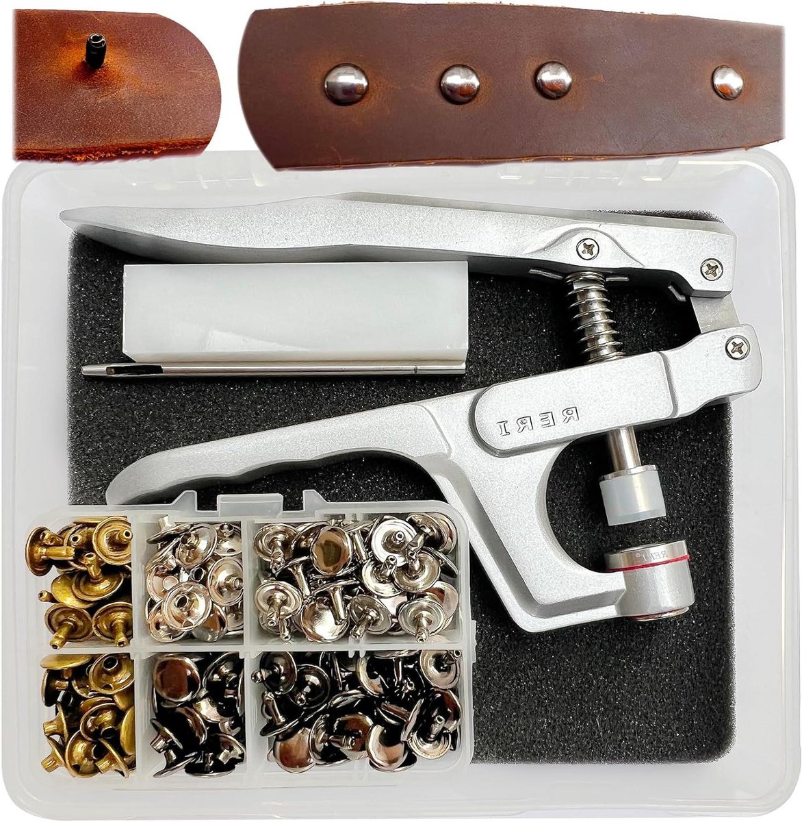 Rivet Set - Drukknopen Set - Kleding Maken - Dubbele Kap Klinknagels - 12mm 120 Stuks - Metaal