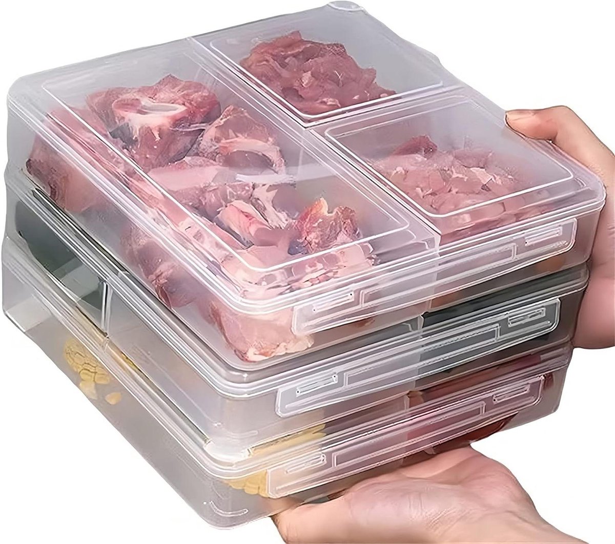 Voedsel Opslag Containers - Koelkast Bewaardozen - Keuken Organiseren - Luchtdicht Deksel - 2 Stuks - Transparant