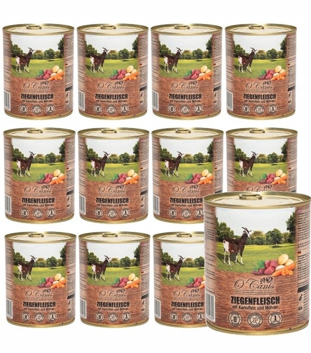O'canis O'Canis - Hondenvoer - Kozenvlees met Groenten - Glutenvrij - 12x800g