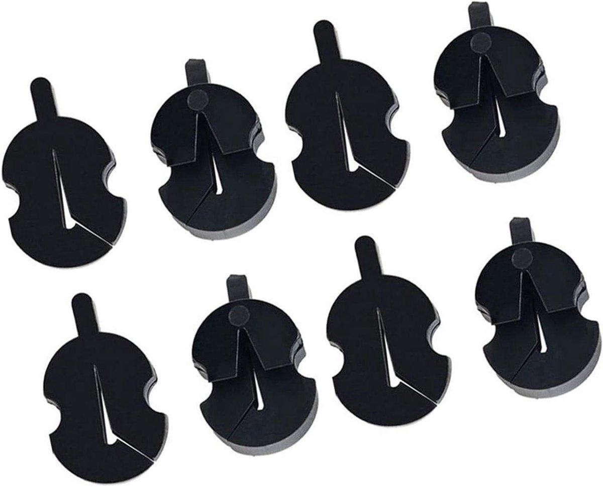 Viool Dempers - Strijkinstrument Accessoires - Stil Oefenen - Verlaagt Volume - 8 Stuks - Zwart