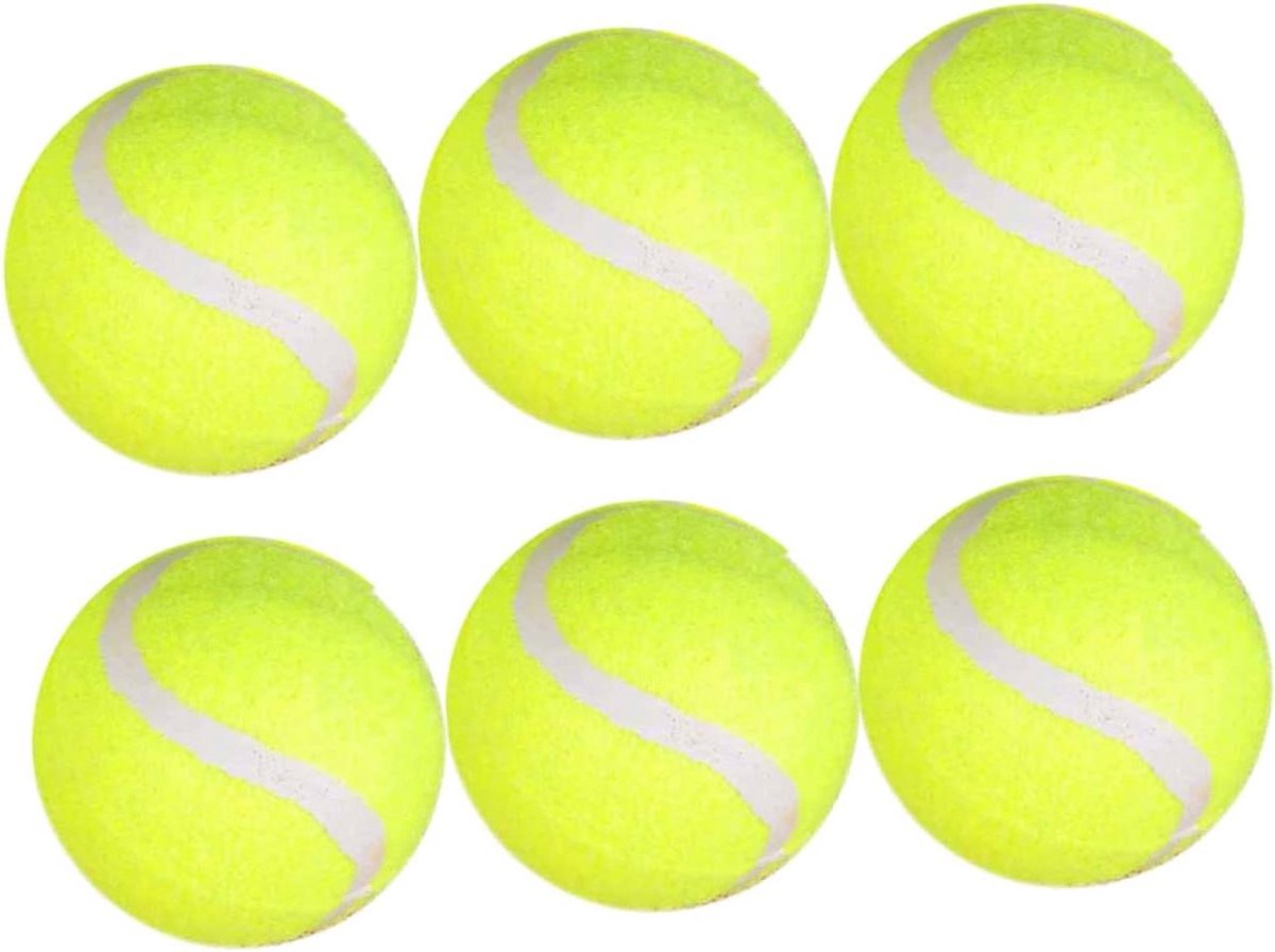 Tennisballen Set - Oefenballen - Sport Training - Hoge Elasticiteit - 6 Stuks - Geel