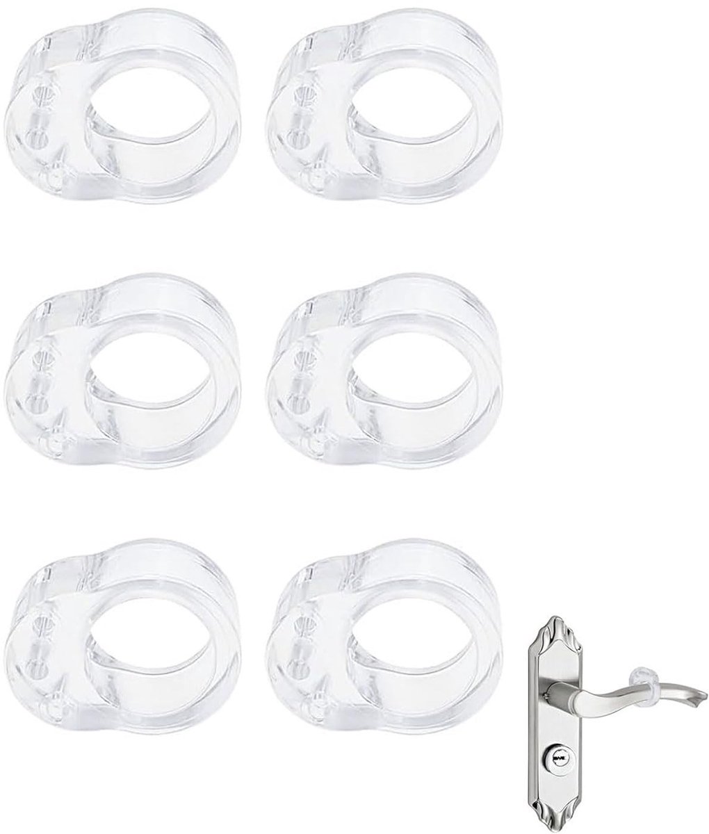 Dailygoods- Deurstopper Transparant - 6 Stuks - Elastisch Kunststof - Dempingsprestaties - Bescherming Muren/Meubels - Eenvoudige Installatie - Deurgreepbescherming