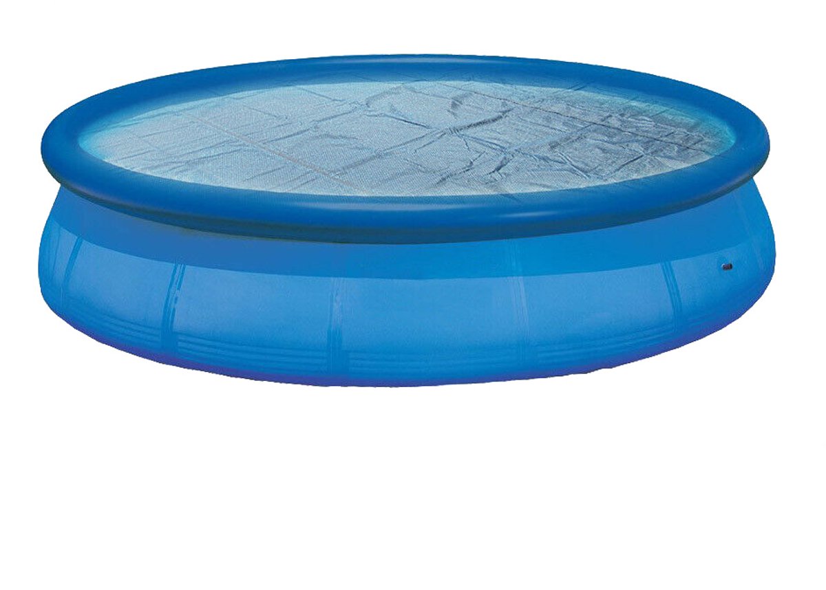 Solar Deken Blue/Black 244 cm - Solarzeil rond - 130 micron - Zwembadverwarming - verwarmt en isoleert - zwembad afdekzeil