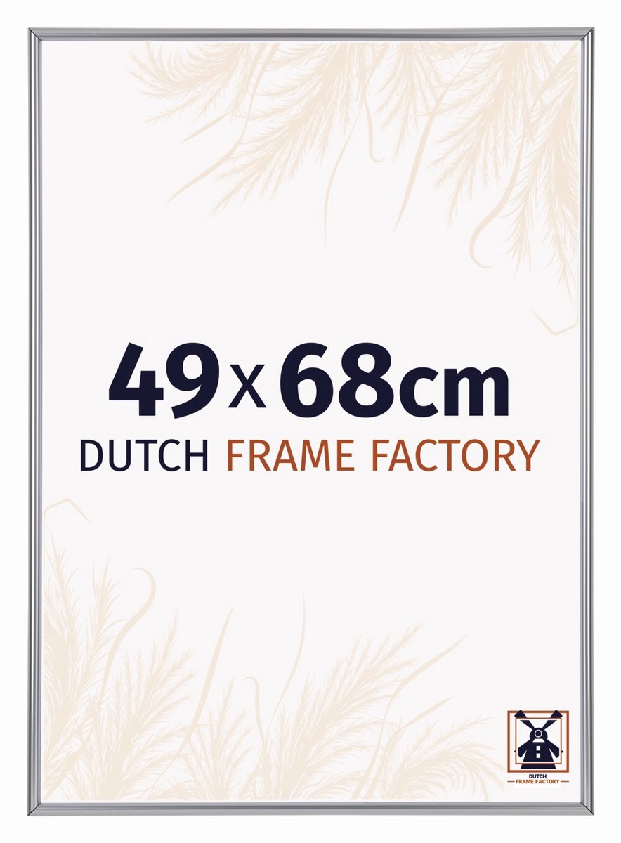 Dutch Frame Factory Fotolijst 49x68 cm - Kunststof - Zilver Hoogglans - Angers