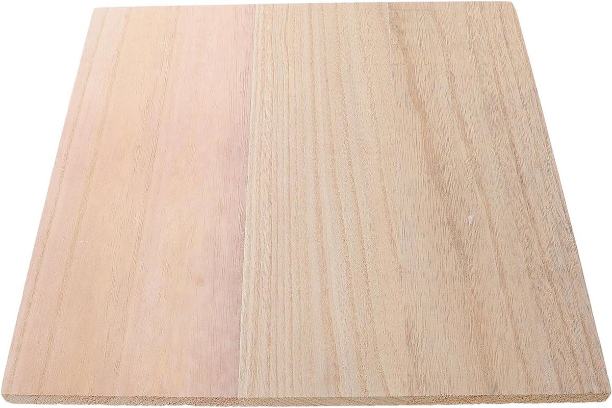 Houten plank - Onbewerkt hout - DIY projecten - Massief en dik - 30x30x2 cm - Lichtgeel