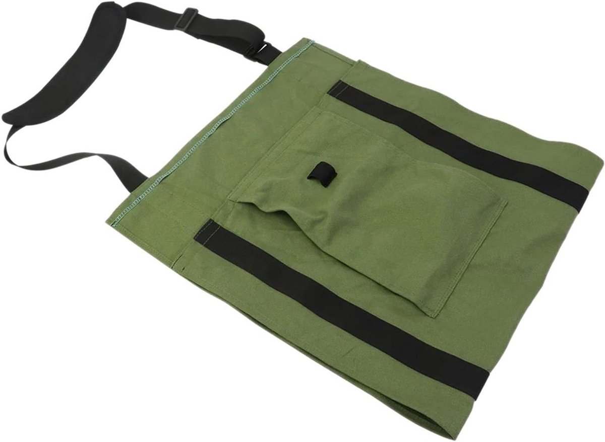 Brandhout Opbergtas - Hout Draagtas - Outdoor Camping - Weerbestendig Canvas - 95 x 42.5 cm - Groen