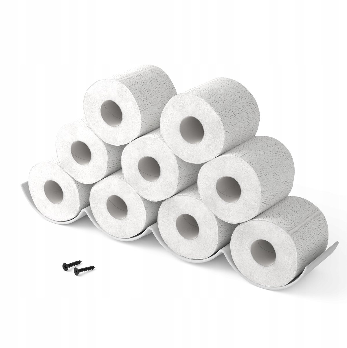 Witte Wolk Toiletrolhouder - Stijlvolle Badkamer Accessoire voor 10 Rollen