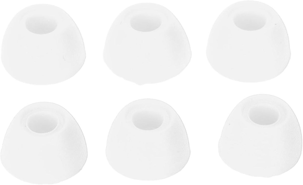 3 Paar Vervangende Oordopjes Tips voor Draadloze Bluetooth Hoofdtelefoons, Silicone Oordopjes Tips voor Comfort, Geschikt voor Maten S/M/L, Wit