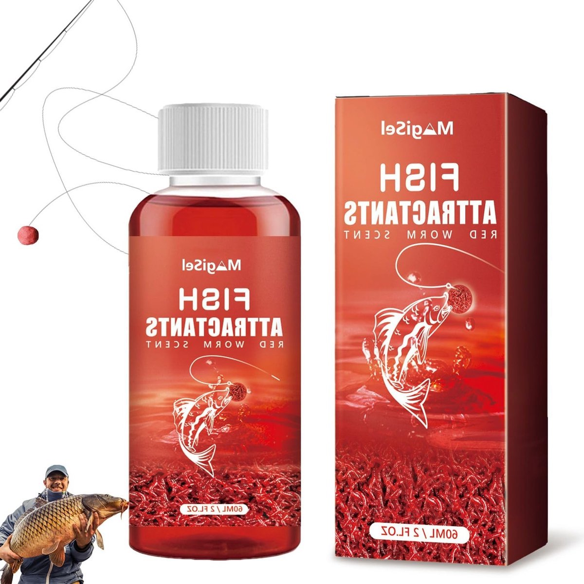 Natuurlijke Vislokstof voor Aas, Geconcentreerde Aantrekkers voor Vissen, Outdoor Accessoires, 60 ml, Effectieve Geuren voor Lokken