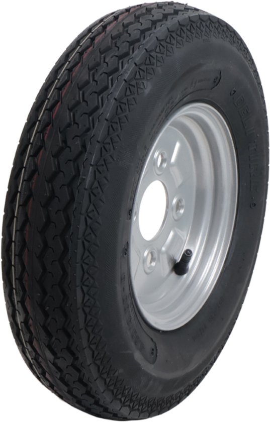 Roue complète 8 pouces - Pneu 4.00-8 + jante - Pas Opel: 4x100 - 4PR - 265 kg - Diamètre moyeu 60 mm