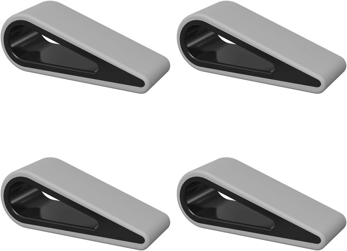 Laptopstandaard, universele laptophouder van siliconen, driehoekig, in hoogte verstelbaar, antislip radiatorstandaard, standaard voor tablet, toetsenbord, computer, grijs, 4 stuks