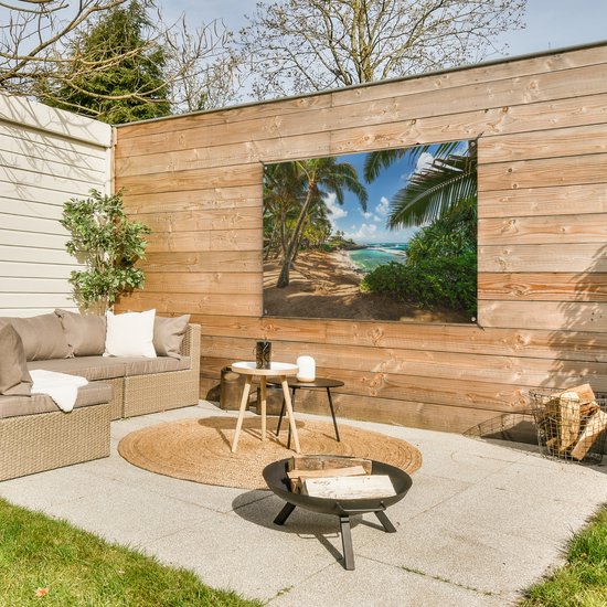 Affiche exotique Kuau Cove Beach située sur Hawaii Garden 120x80 cm - Toile de jardin / Toile d'extérieur / Peintures pour l'extérieur (décoration de jardin)