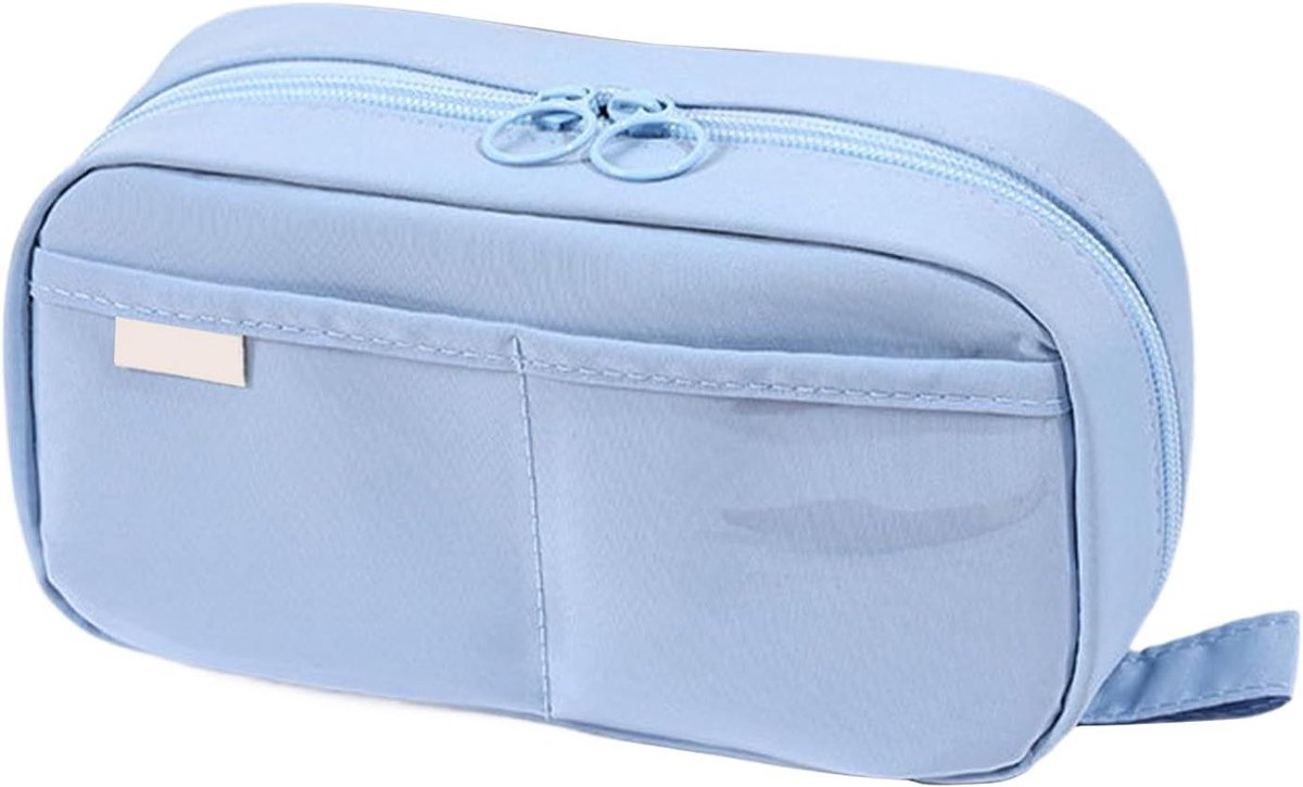 Draagbare Etui - Pen Organizer - Efficiënte Organisatie - Grote Capaciteit - 21x11x7 cm - Blauw