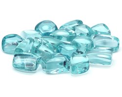 Aquarium Grind - Decoratieve Stenen - Aquarium Decoratie - Getrommelde Kristalstenen - 50 gram - Oceaanblauw