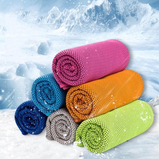Koelhanddoek - IJsdoek Microvezel - Sport en Ontspanning - Sneldrogend Ademend - 30x80 cm - Roos Rood — afbeelding 5