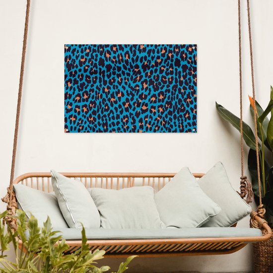 Posters de jardin Imprimé léopard - Design - Blauw - 90x60 cm