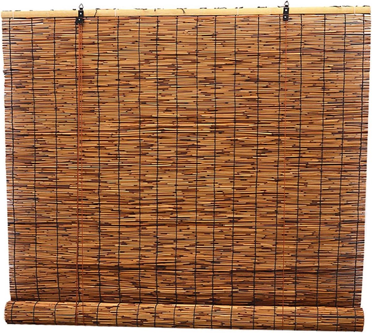Bamboe Rolgordijn - Natuurlijk Gordijn - Privacy en Zonwering - Warmte-isolerend - 150 x 225 cm - Bruin