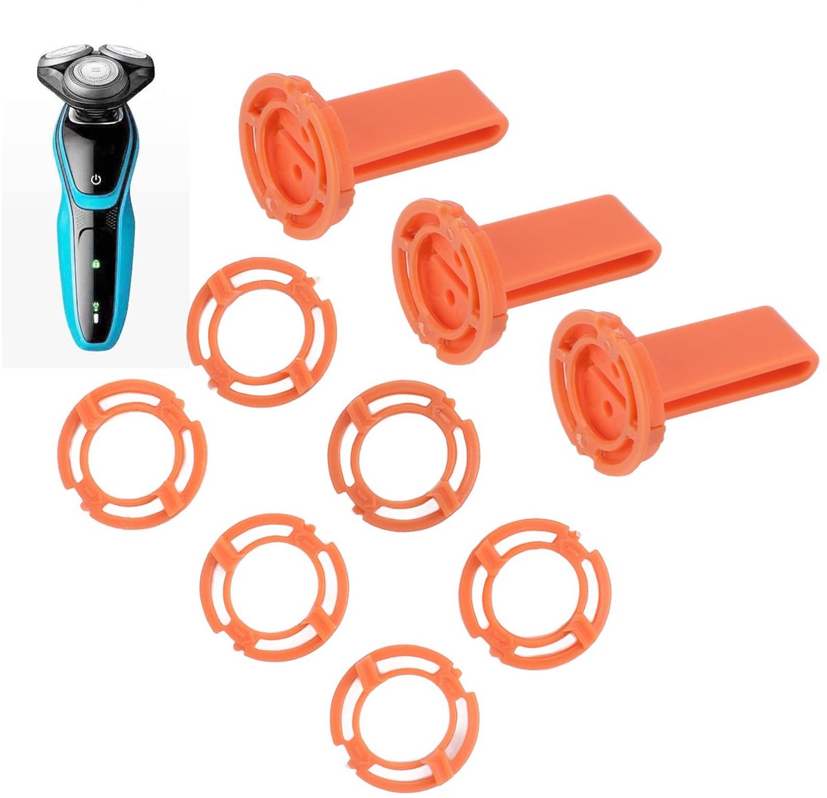 Allecto - Scheerkop Houder - Vervangende Scheerkop - 12 Stuks - Geschikt voor Philips S9000 S8000 S7000 - Hoge kwaliteit - Duurzaam
