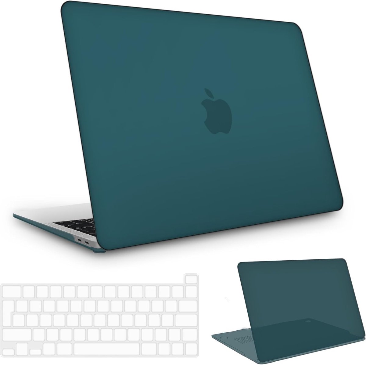 Matte harde beschermhoes en ultra-dunne TPU toetsenbordcover voor MacBook Pro 13 inch, model A2338/A2289/A2251, in teal kleur, perfect voor bescherming en stijl