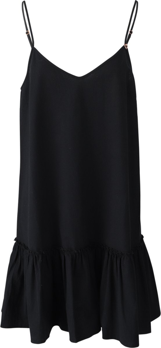 Brunotti - Nami - Jurkje Black - Dames - 100% Katoen - Zomerjurk - Loose Fit - XXL