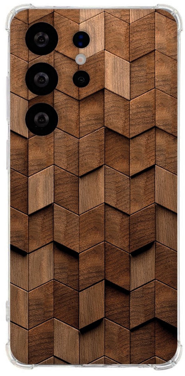 Backcover Hoesje Samsung Galaxy S26 Ultra Wooden Cubes Valbestendig