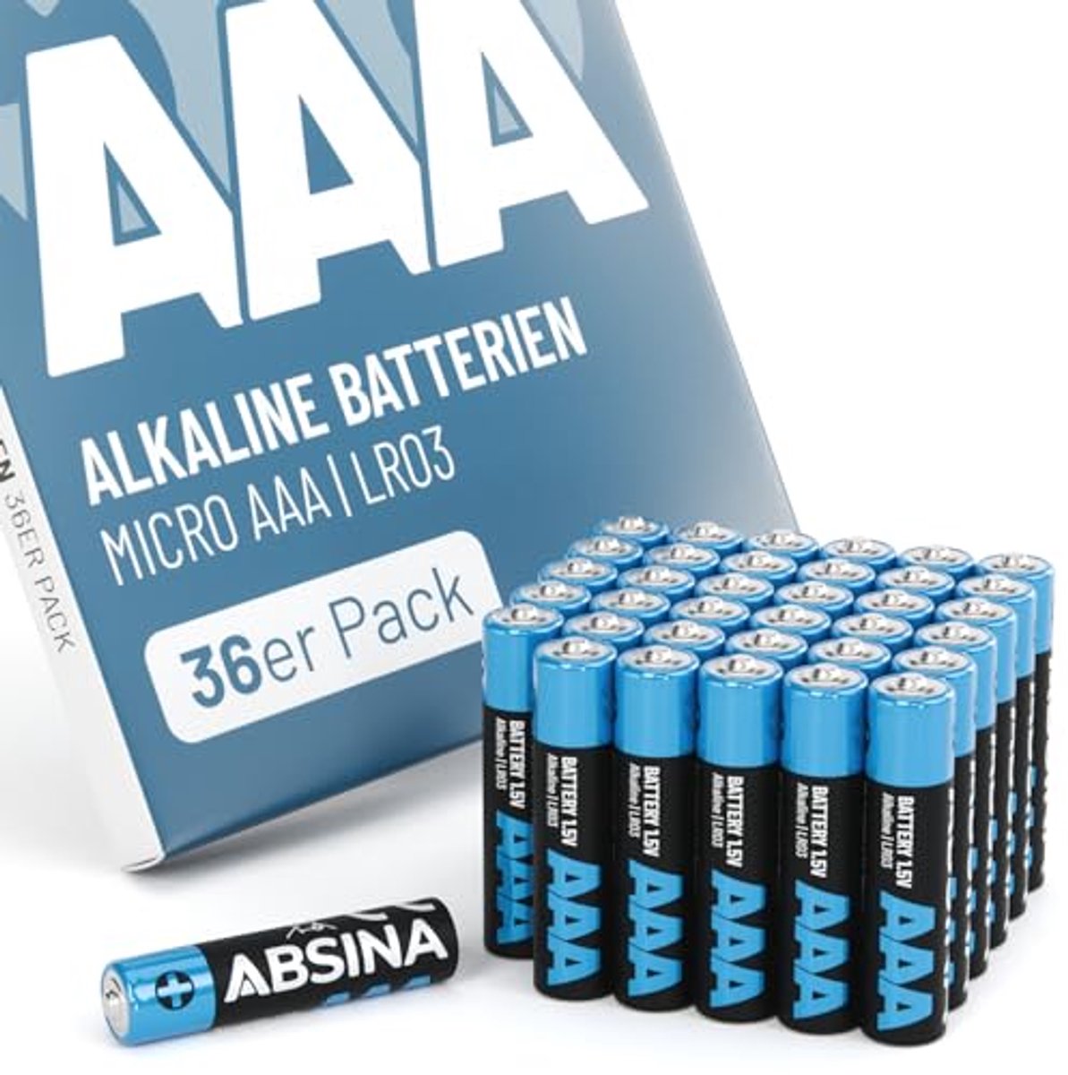 AAA Batterijen - Micro LR03 - Apparaten Voeden - Lange Opslag - 36 Stuks - Zilver