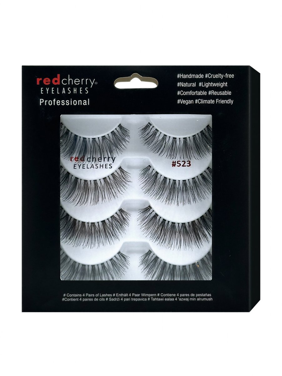 Red Cherry Eyelashes Bandwimpern 523 - 4 Pairs