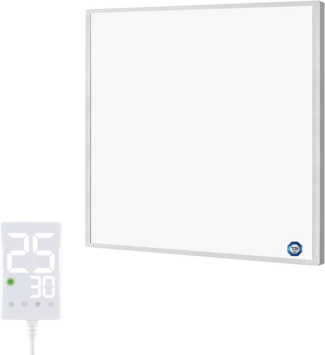 Verwarming Paneel - Elektrische Kachel - Ruimte Verwarmen - Met Thermostaat - 300 Watt - Wit