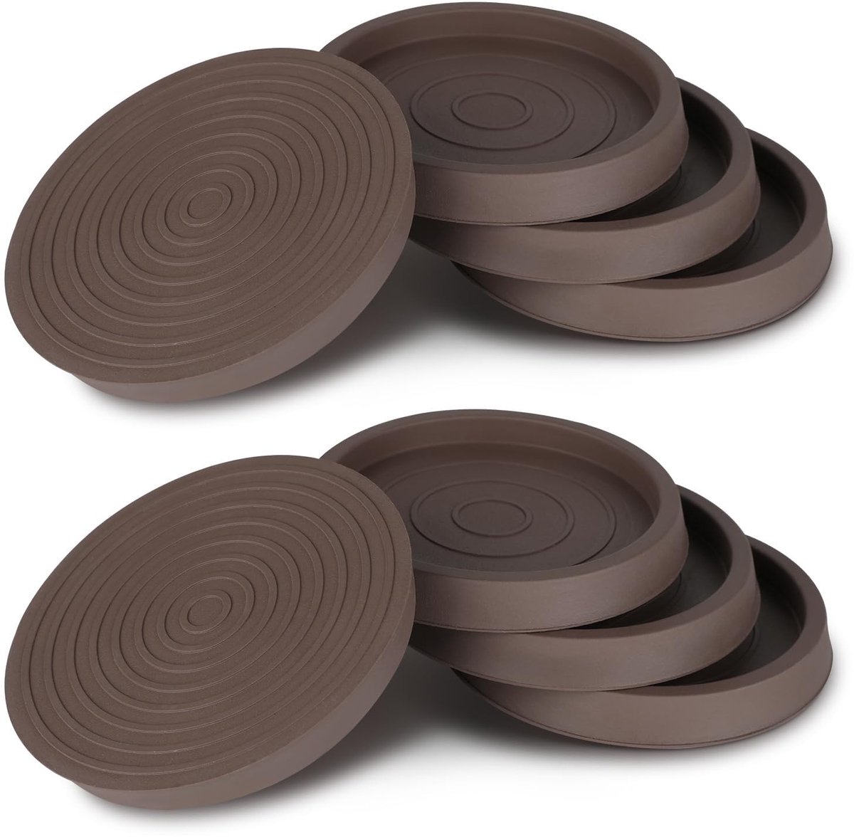 Dailygoods- Meubelkussens 8 stuks - Ronde meubelonderzetters - Antislip meubelpads - Vloerbeschermers - Rubber - Diameter 6,4 cm