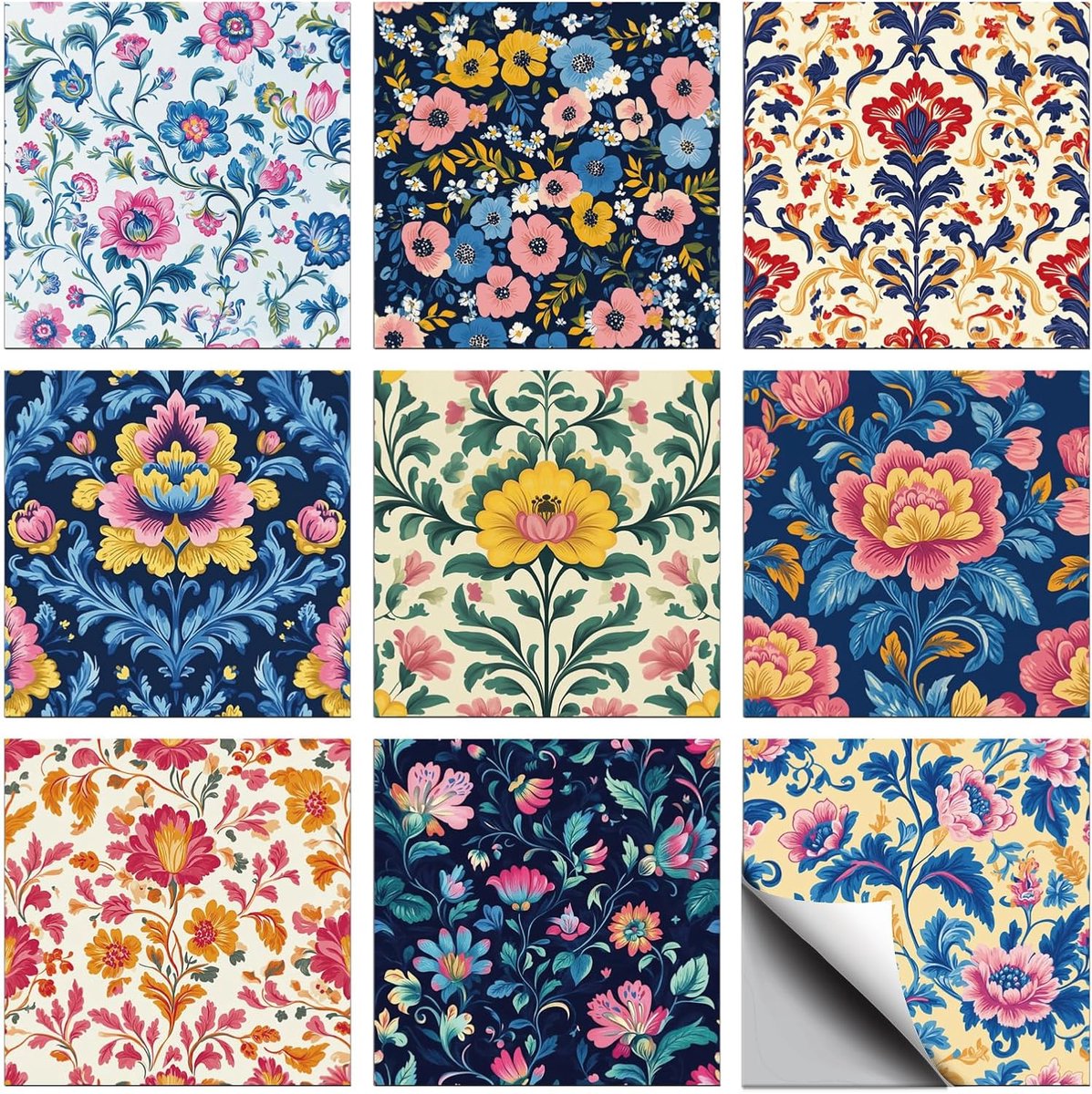 Wandtegels Stickers - Bloemen Patroon - Keuken Decoratie - Waterproof PVC Materiaal - 36 S