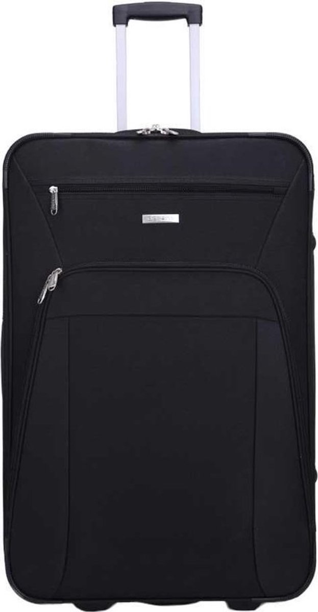 Decent Basic-Line Reiskoffer 78 liter - Grote maat koffer 73x46x27 cm - Lichtgewicht koffer – Reiskoffer groot - Zwart