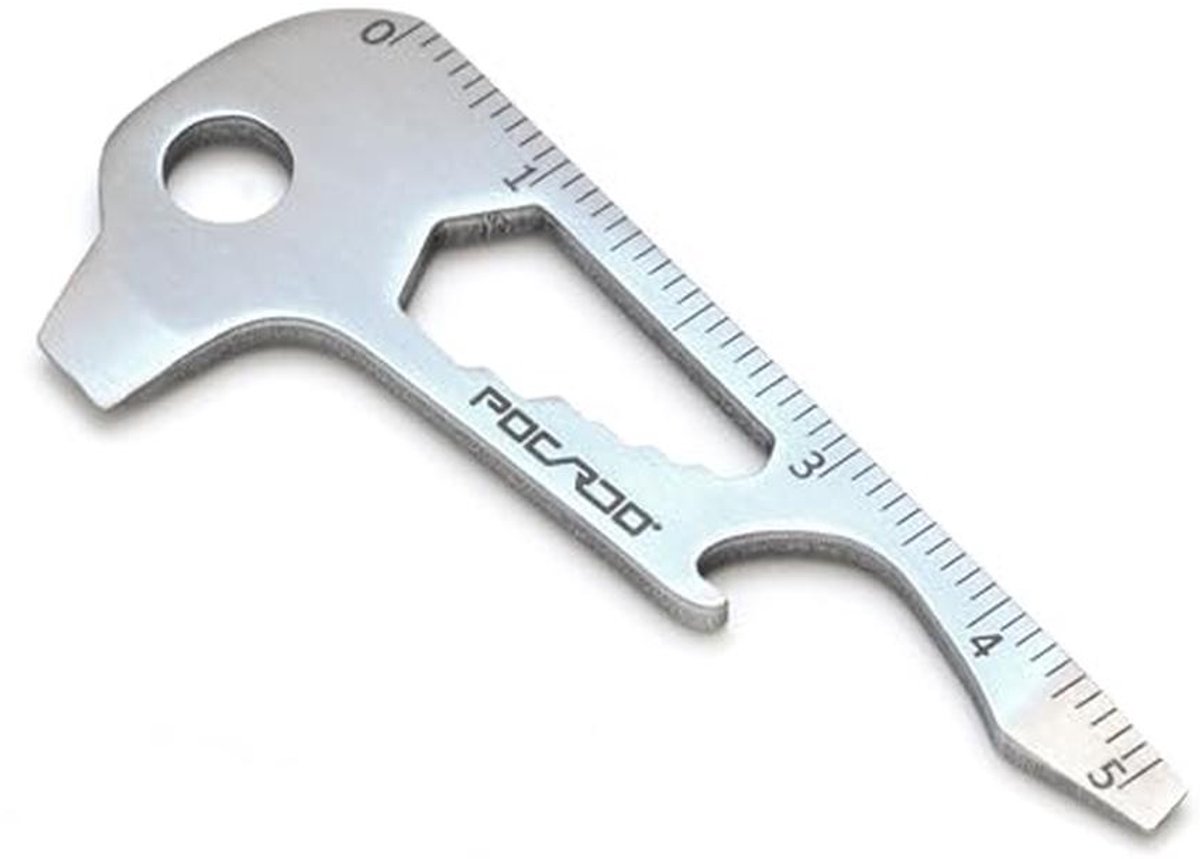 Multitool Sleutel - Gereedschap Kaart - Klusjes Buiten - 12 Functies - Compact Formaat - Zilver