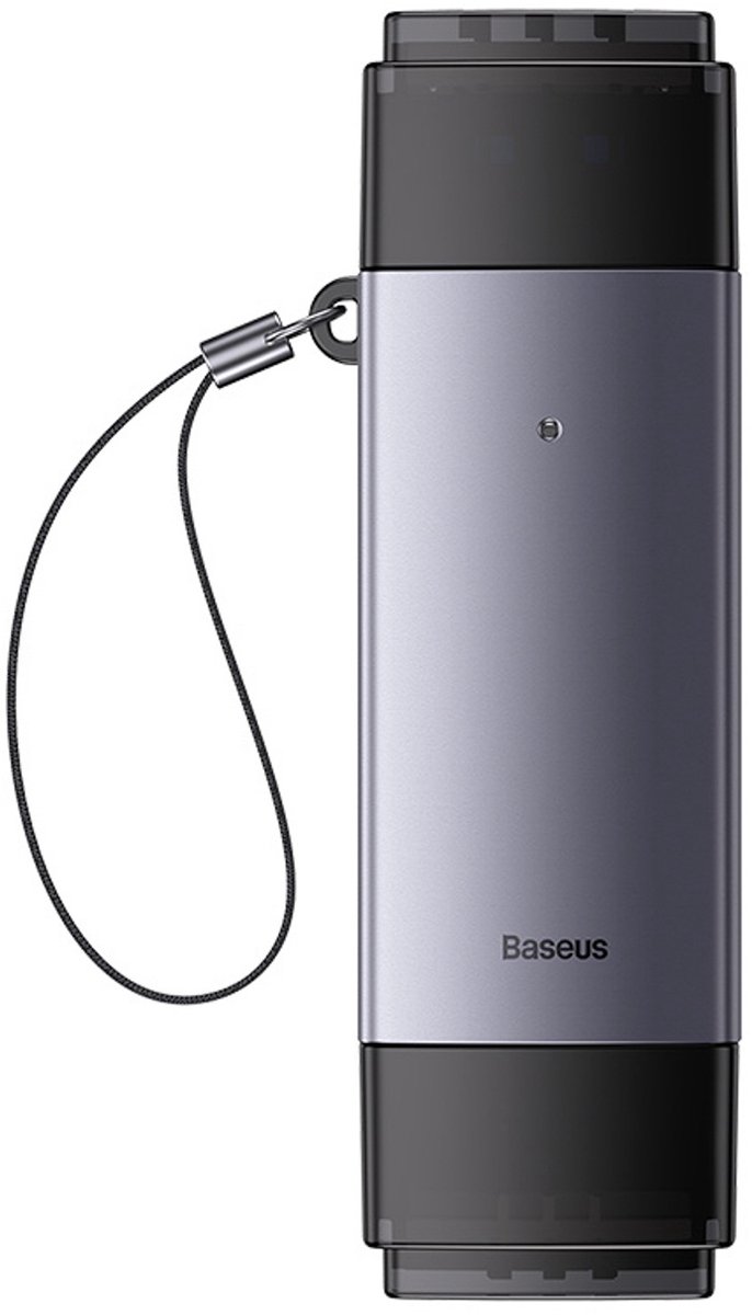 Baseus Lite Series USB-A&USB-C kaartlezer voor SD/TF-kaarten - Grijs