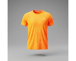 Delta Fit Hardloopshirt – Ultralicht & Ademend – Dry Mesh - Oranje - Maat XL - Valt klein bestel 1 tot 2 maten groter