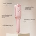Roze Sansbeauté haarstyler, productdetails over volume, hold, styling en haartype.