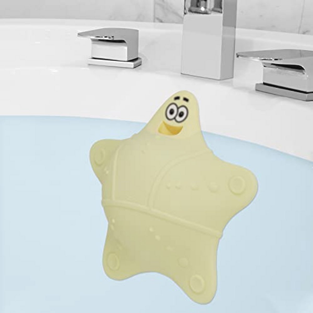 Badkuip Overloophoes - Badaccessoires Tub Plug - Dieper Bad Creëren - Met 5 Zuignappen - 16 cm Diameter - Geel