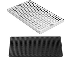 Lekbak Bier - Druippan Vat - Bar Netjes Houden - Roestvrij Staal - 31 cm - Zilver